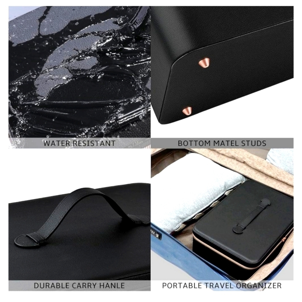 Extra Large "LaFloyal" Make-up or Toiletry Case in Black - Picture 4 of 6
